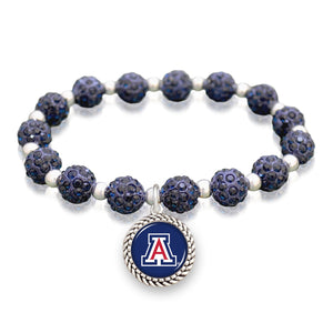 Arizona Wildcats Team Color Sparkle Stretchy Bracelet
