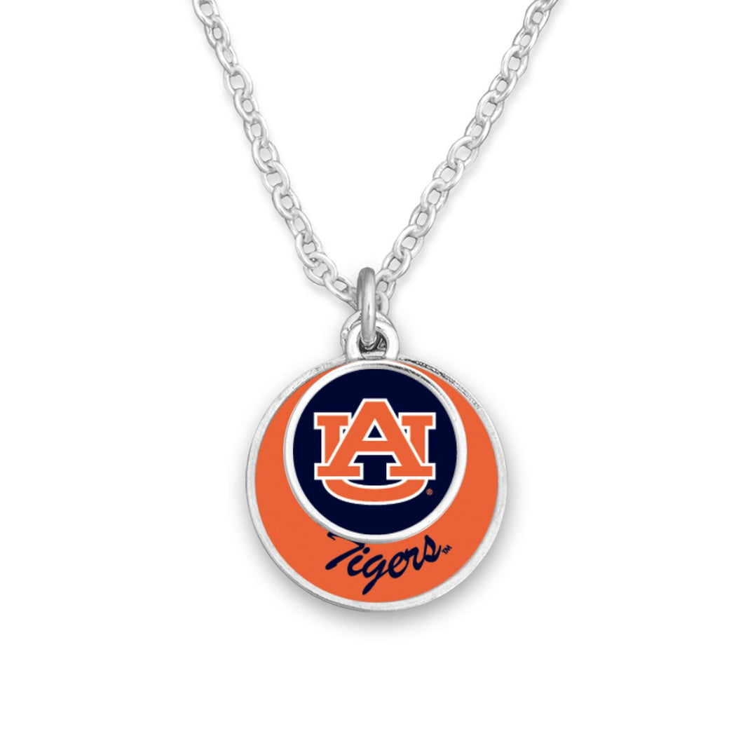 Auburn Tigers Stacked Disk Necklace