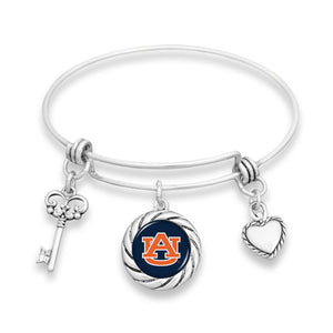 Auburn Tigers Twisted Rope Bracelet