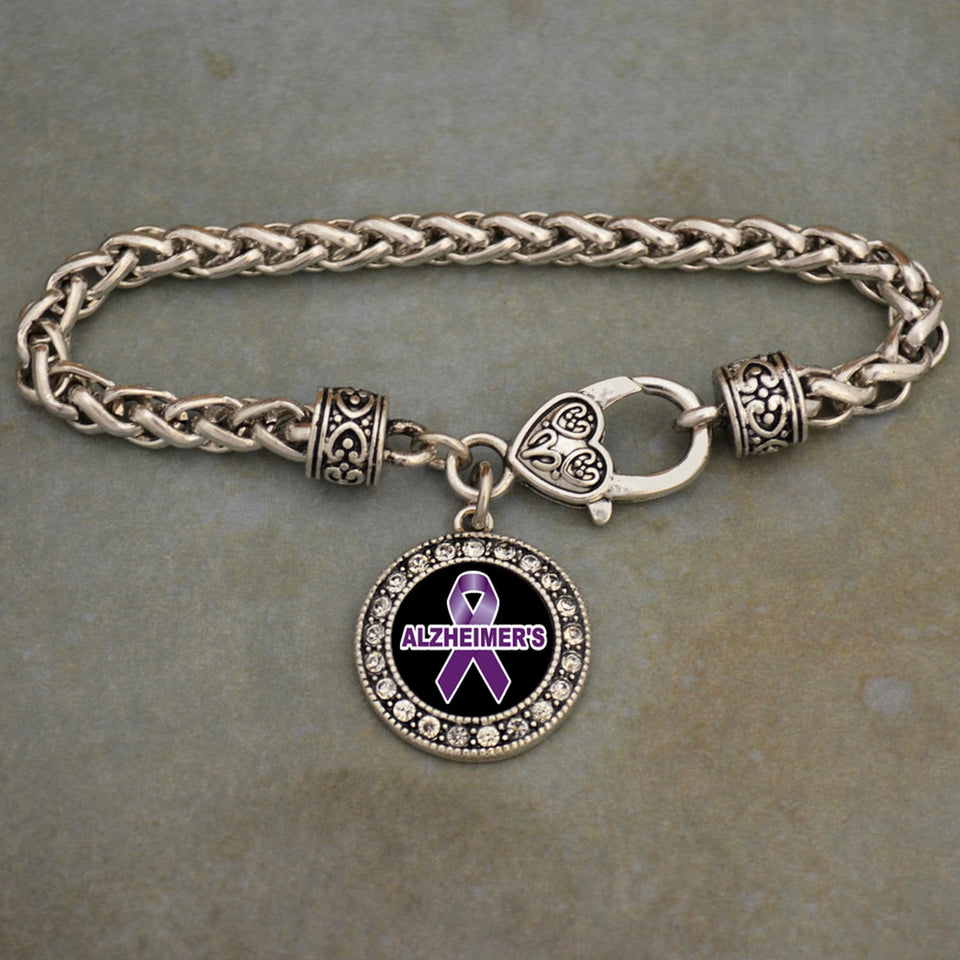 Alzheimer's Awareness Braided Clasp Bracelet