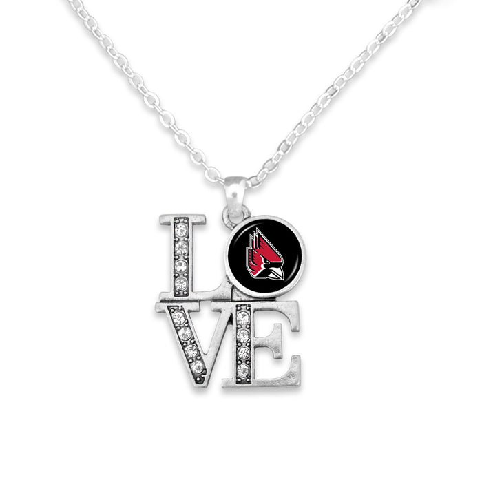 Ball State Cardinals LOVE Necklace