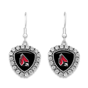 Ball State Cardinals Brooke Crystal Earrings