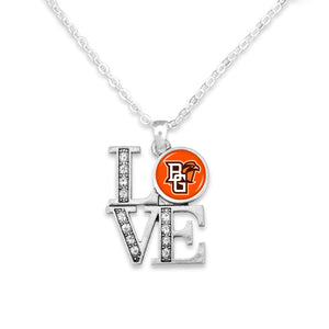 Bowling Green State Falcons LOVE Necklace