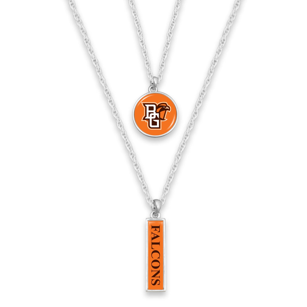 Bowling Green State Falcons Double Layer Necklace