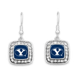 BYU Cougars Square Crystal Charm Kassi Earrings