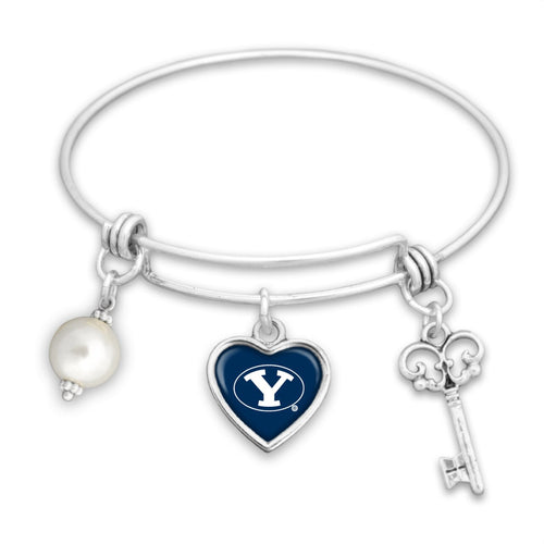 BYU Cougars Pearl Bracelet
