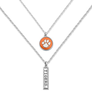 Clemson Tigers Double Down Necklace