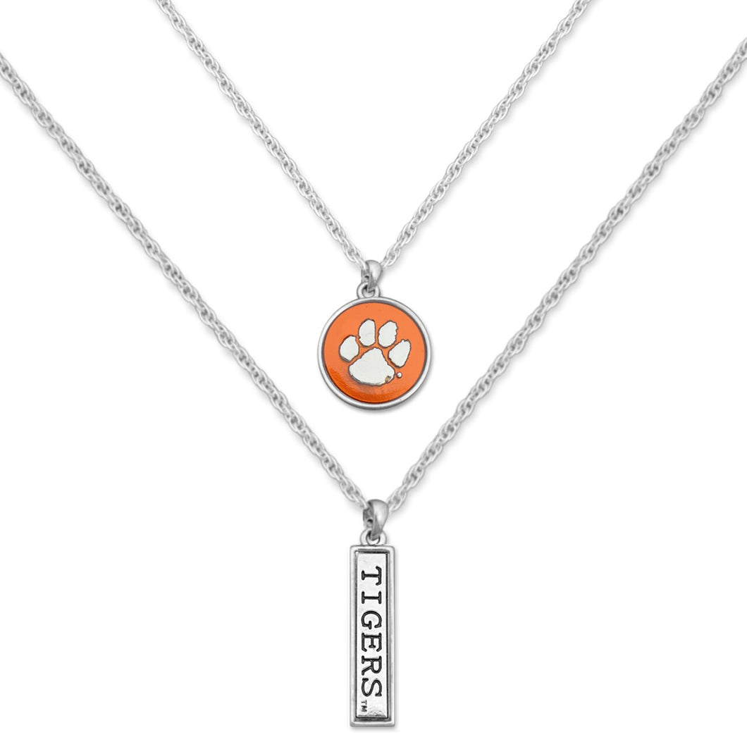 Clemson Tigers Double Down Necklace