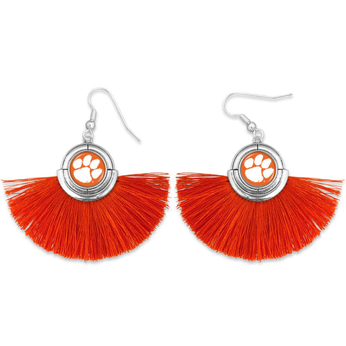 Clemson Tigers Tassel Earrings