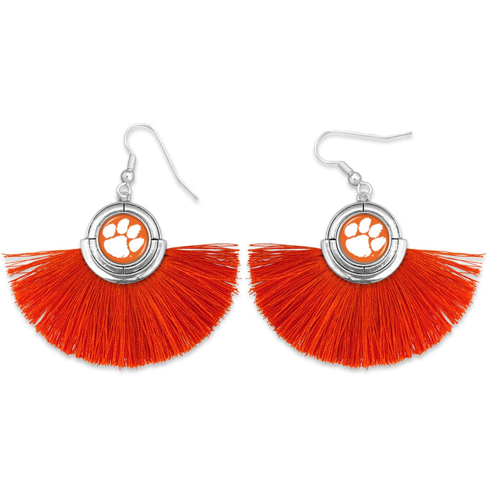 Clemson Tigers Tassel Earrings