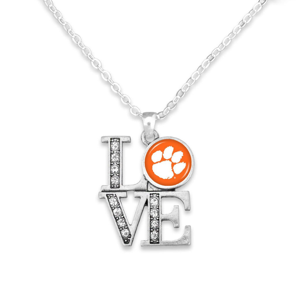 Clemson Tigers LOVE Necklace
