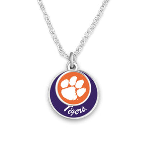 Clemson Tigers Stacked Disk Necklace