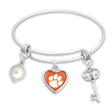 Clemson Tigers Pearl Bracelet