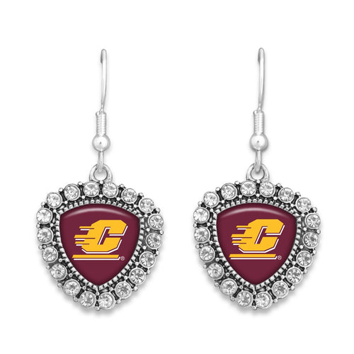Central Michigan Chippewas Brooke Crystal Earrings