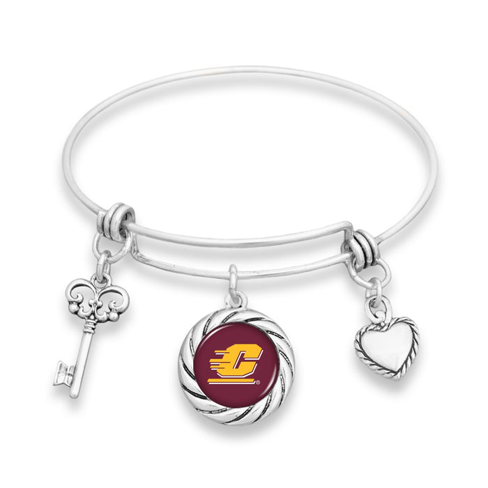 Central Michigan Chippewas Twisted Rope Bracelet