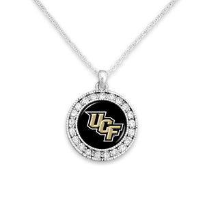 Central Florida Knights Kenzie Round Crystal Charm Necklace