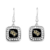 Central Florida Knights Square Crystal Charm Kassi Earrings
