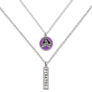 East Carolina Pirates Double Down Necklace