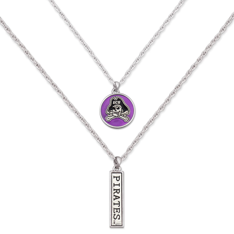East Carolina Pirates Double Down Necklace