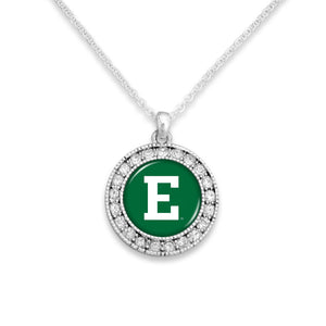 Eastern Michigan Eagles Kenzie Round Crystal Charm Necklace