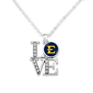 East Tennessee State Buccaneers LOVE Necklace
