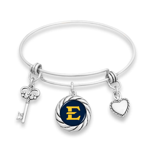 East Tennessee State Buccaneers Twisted Rope Bracelet