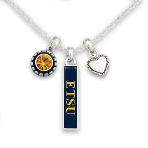East Tennessee State Buccaneers Triple Charm Necklace