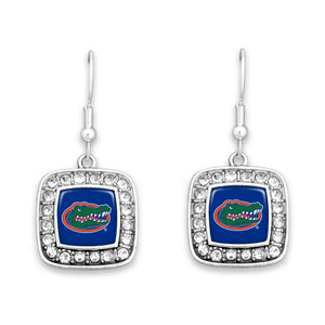 Florida Gators Square Crystal Charm Kassi Earrings