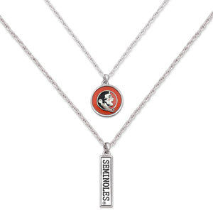 Florida State Seminoles Double Down Necklace