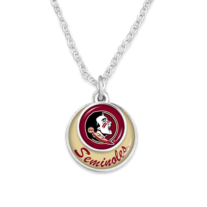 Florida State Seminoles Stacked Disk Necklace