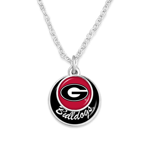 Georgia Bulldogs Stacked Disk Necklace
