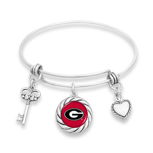 Georgia Bulldogs Twisted Rope Bracelet