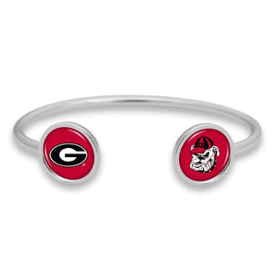 Georgia Bulldogs Duo Dome Cuff Bracelet