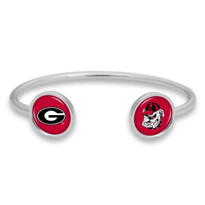 Georgia Bulldogs Duo Dome Cuff Bracelet