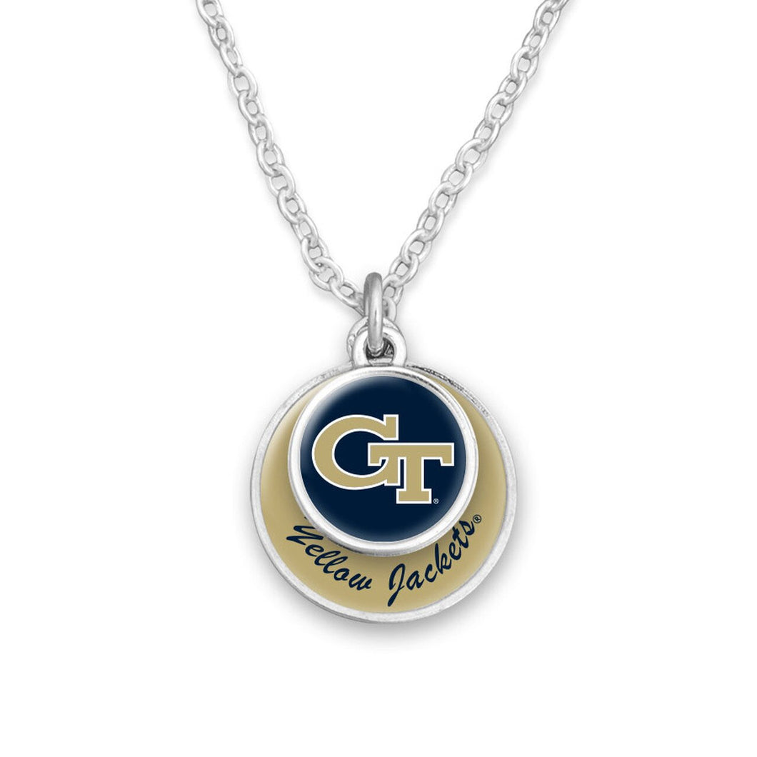 Georgia Tech Yellow Jackets Stacked Disk Necklace