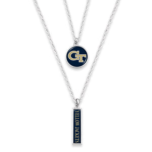 Georgia Tech Yellow Jackets Double Layer Necklace