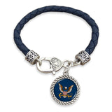 U.S. Navy Leather Bracelet