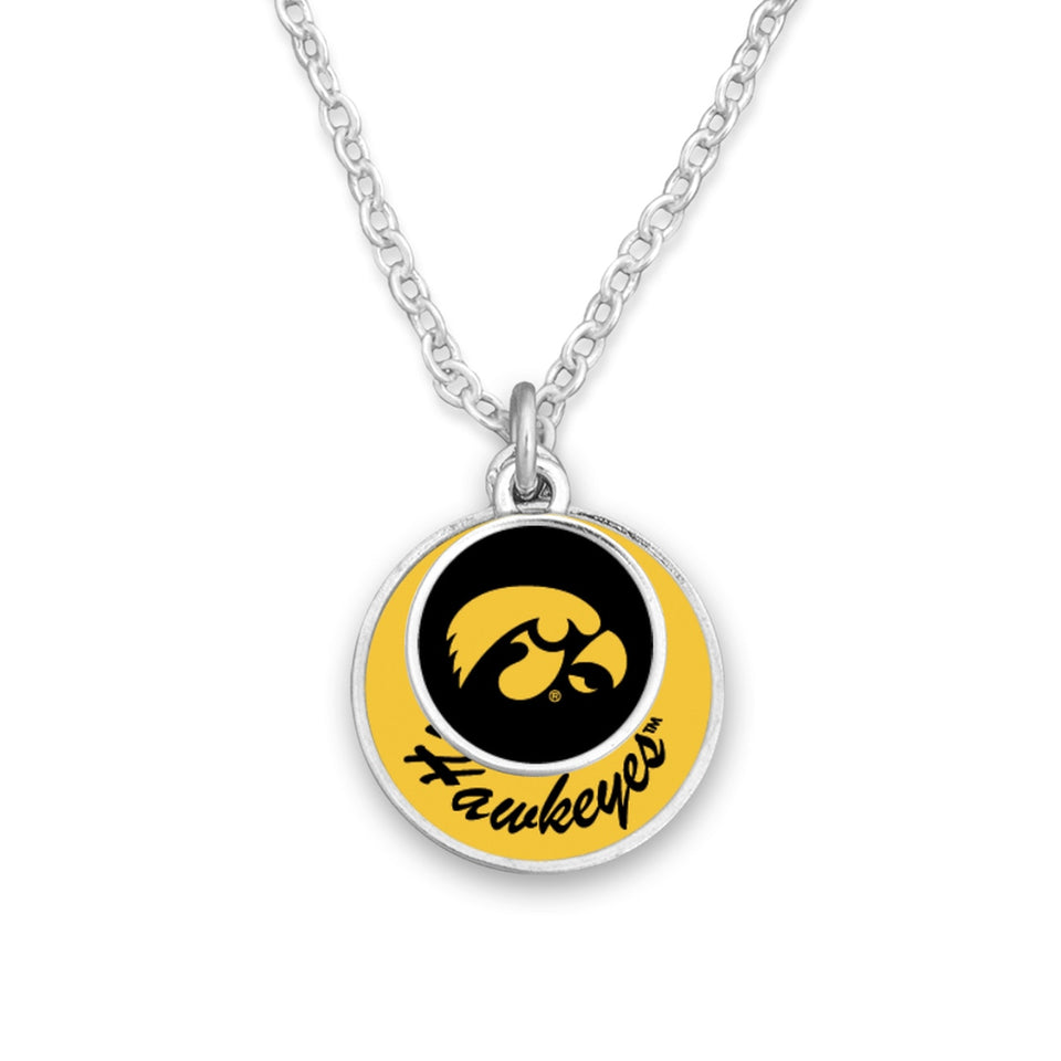 Iowa Hawkeyes Stacked Disk Necklace