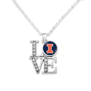 Illinois Illinis LOVE Necklace