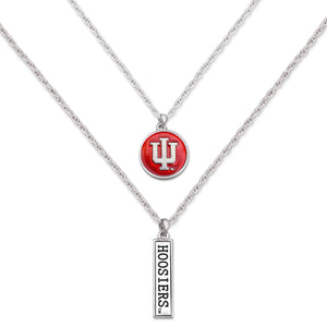 Indiana Hoosiers Double Down Necklace