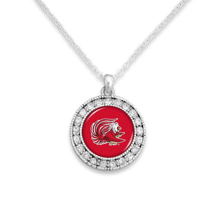 Jacksonville State Gamecocks Kenzie Round Crystal Charm Necklace
