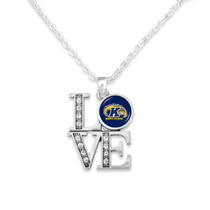 Kent State Golden Flashes LOVE Necklace