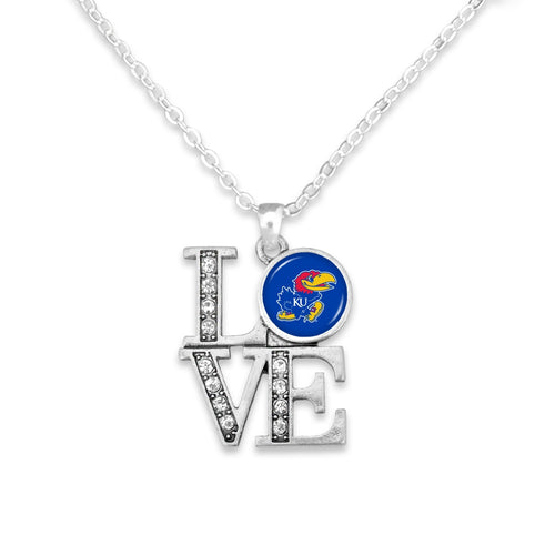 Kansas Jayhawks LOVE Necklace