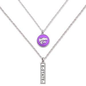 Kansas State Wildcats Double Down Necklace