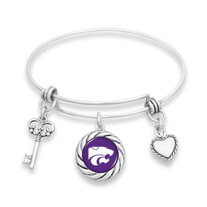 Kansas State Wildcats Twisted Rope Bracelet