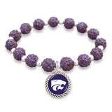 Kansas State Wildcats Team Color Sparkle Stretchy Bracelet