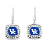 Kentucky Wildcats Square Crystal Charm Kassi Earrings