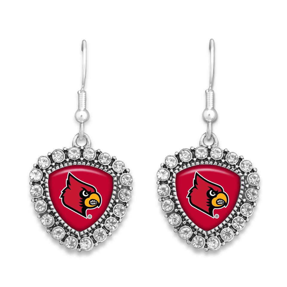 Louisville Cardinals Brooke Crystal Earrings
