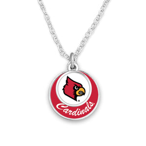 Louisville Cardinals Stacked Disk Necklace