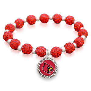 Louisville Cardinals Team Color Sparkle Stretchy Bracelet
